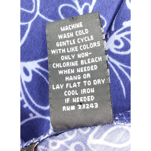 New York & Co Blue Fit Flare Dress Size L - Picture 7 of 7